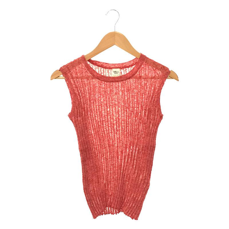 Ron Herman / ロンハーマン ”WIDE RIB TANK TOP” リネンブレンド ワイドリブタンクトップ S レッド レディース vbax3g9lrt1m