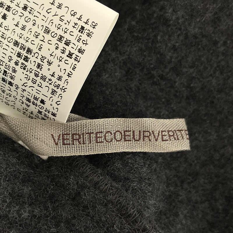 【美品】  veritecoeur / ヴェリテクール | 圧縮ウール Tラインプルオーバー | F | ダークグレー | レディース｜kldclothing｜05