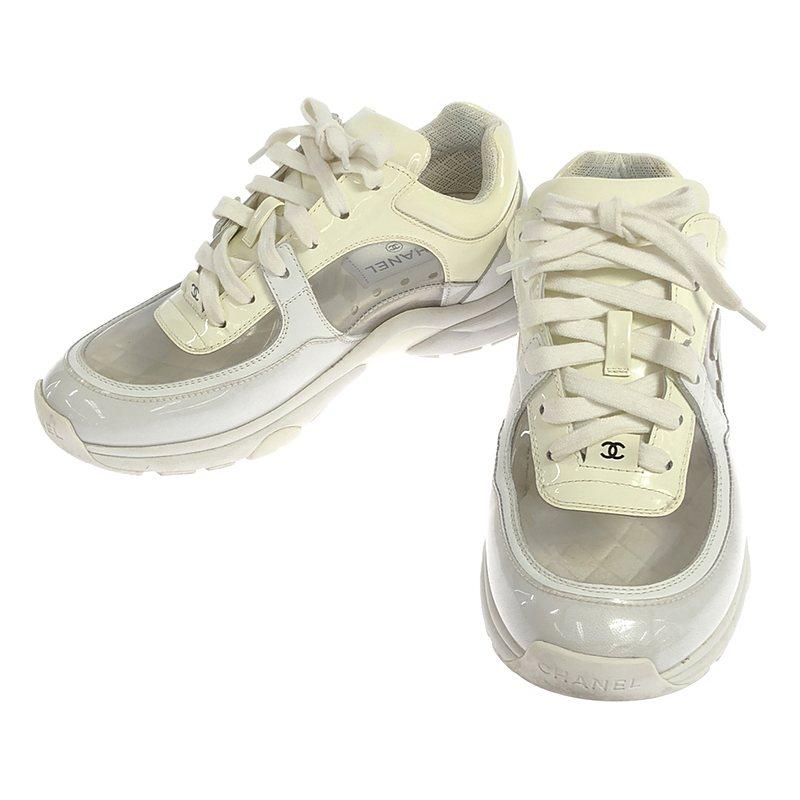 CHANEL / シャネル | PVC ココマーク ローカットスニーカー | 36 