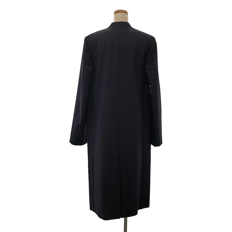 JIL SANDER / ジルサンダー | ウール ノーカラー ロングコート