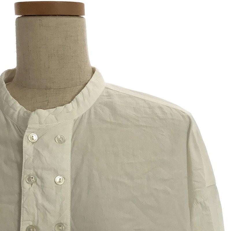 美品 nest robe リネンバンドカラーワイドシャツ F ライトブラウン 美品 nest robe リネンバンドカラーワイドシャツ F ライトブラウン