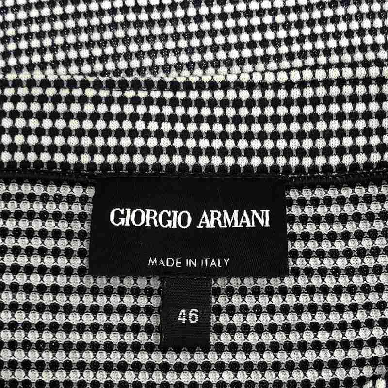 GIORGIO ARMANI / ジョルジオアルマーニ | スキッパー メランジニット Tシャツ | 46 | ホワイト / ネイビー | メンズ｜kldclothing｜05