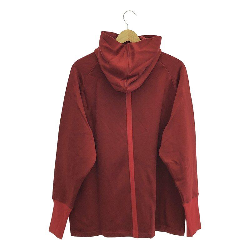【新品】  prasthana / プラスターナ | split cross neck parka パーカー | M | レッド | メンズ 新品】 prasthana / プラスターナ | split cross neck parka パーカー
