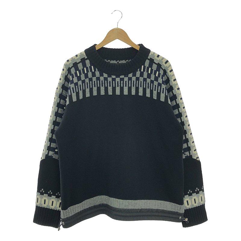 sacai / サカイ | 2021AW Wool Knit Pullover ウール ニット プル 