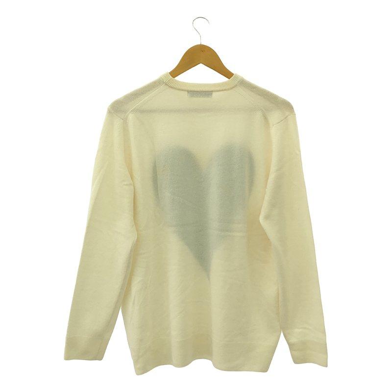 WRAPINKNOT - WRAPINKNOT / ラッピンノット | × COZ cashmere 100％ / カシミヤ ハート クルーネック ニット | 0 | オフホワイト | レディース WRAPINKNOT / ラッピンノット | × COZ cashmere 100％ カシミヤ