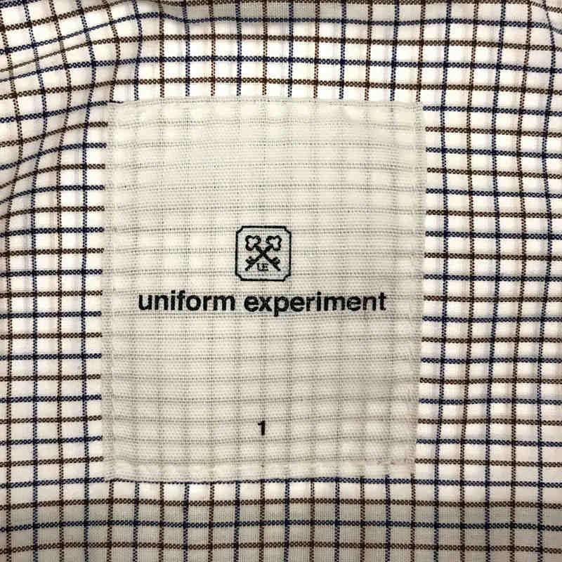 【美品】  uniform experiment / ユニフォームエクスペリメント | 2021年MODEL | BIG B.D SHIRT ビッグシルエット コットンチェックシャツ | 1 | ホワイト | メ｜kldclothing｜06
