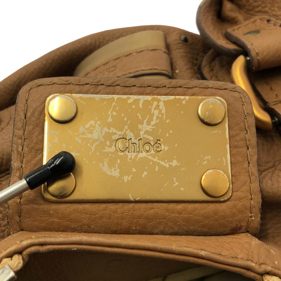 ☆美品・シリアル付☆Chloé パディントン ミニ レザーハンドバッグ キャメル Chloe（クロエ） Paddington / パディントン レザー ロゴ カデナ
