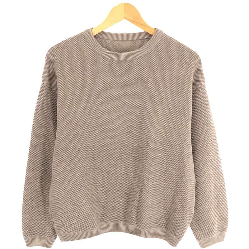 Crepuscule / クレプスキュール | Moss Stitch L/S Knit コットン