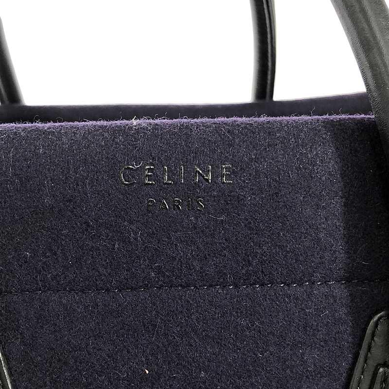 ❣️セリーヌラゲージファントム❣️トートバック❣️イタリア製❣️オールレザー❣️ネイビー❣️ CELINE / セリーヌ | ラゲージ ファントム ウールフェルト