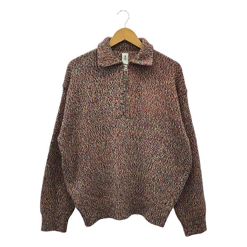 MEIAS / メイアス | 2022AW MOULINE HARF ZIP ハーフジップ ニット