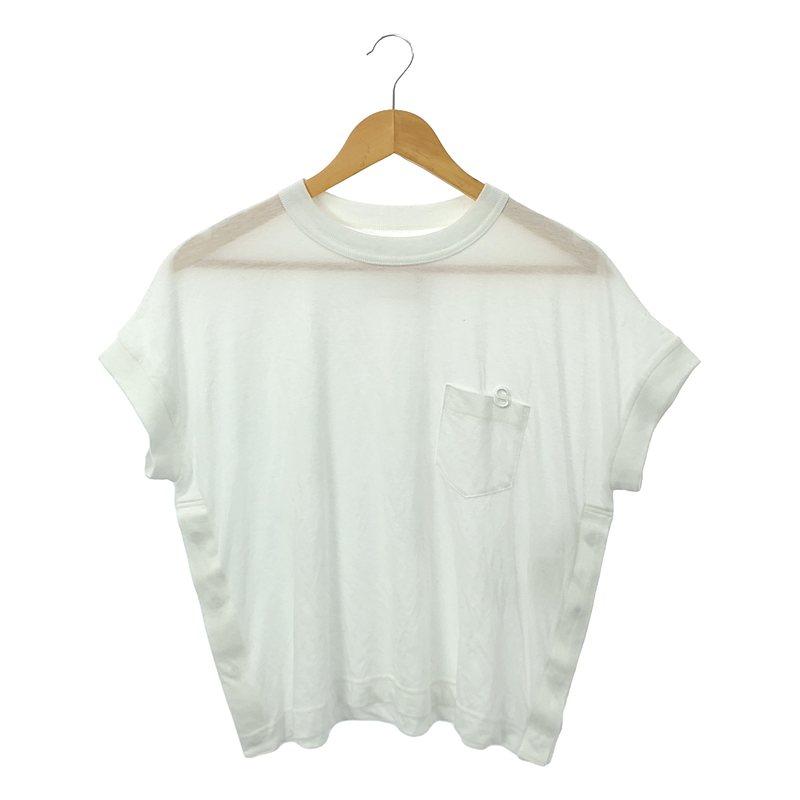 sacai / サカイ | 2023SS Sロゴ サイドオープン クルーネックシャツ 2  