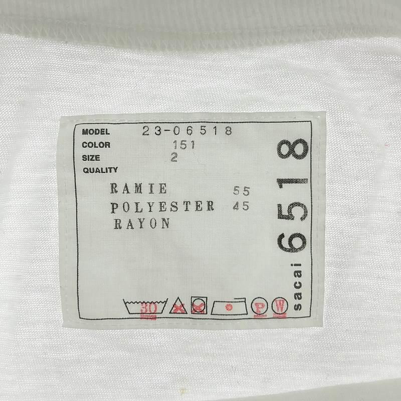 sacai / サカイ | 2023SS Sロゴ サイドオープン クルーネック