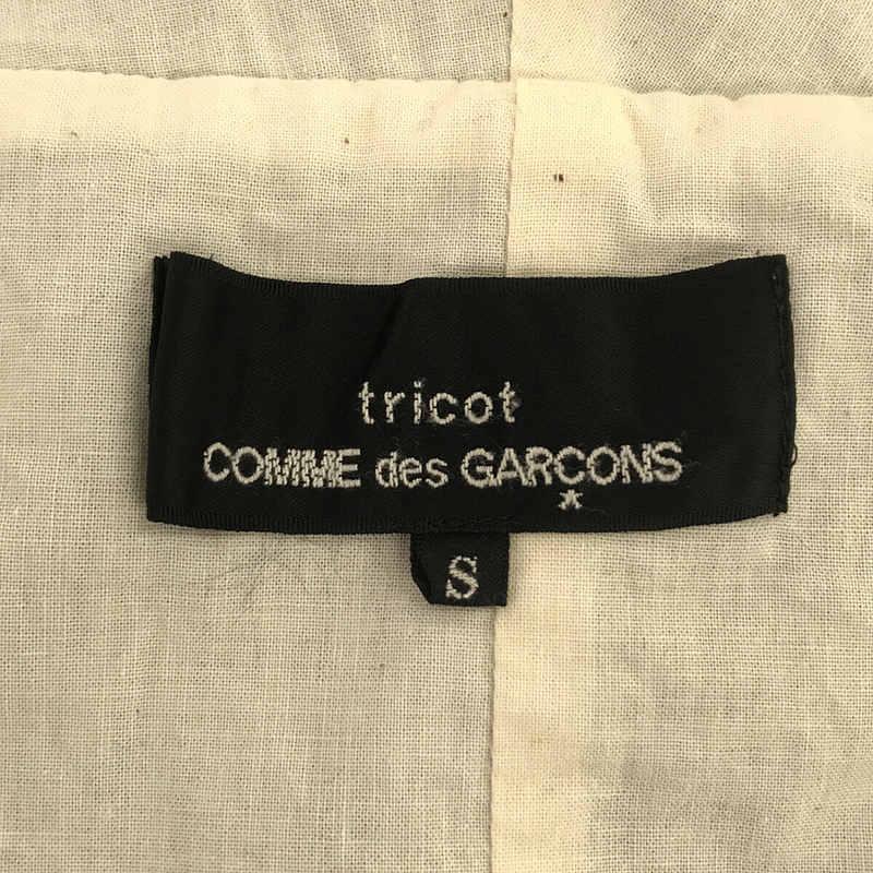 tricot COMME des GARCONS / トリココムデギャルソン | 2010AW | ウール 変形 ポンチョ ボレロ | S | ブラック/オフホワイト｜kldclothing｜06