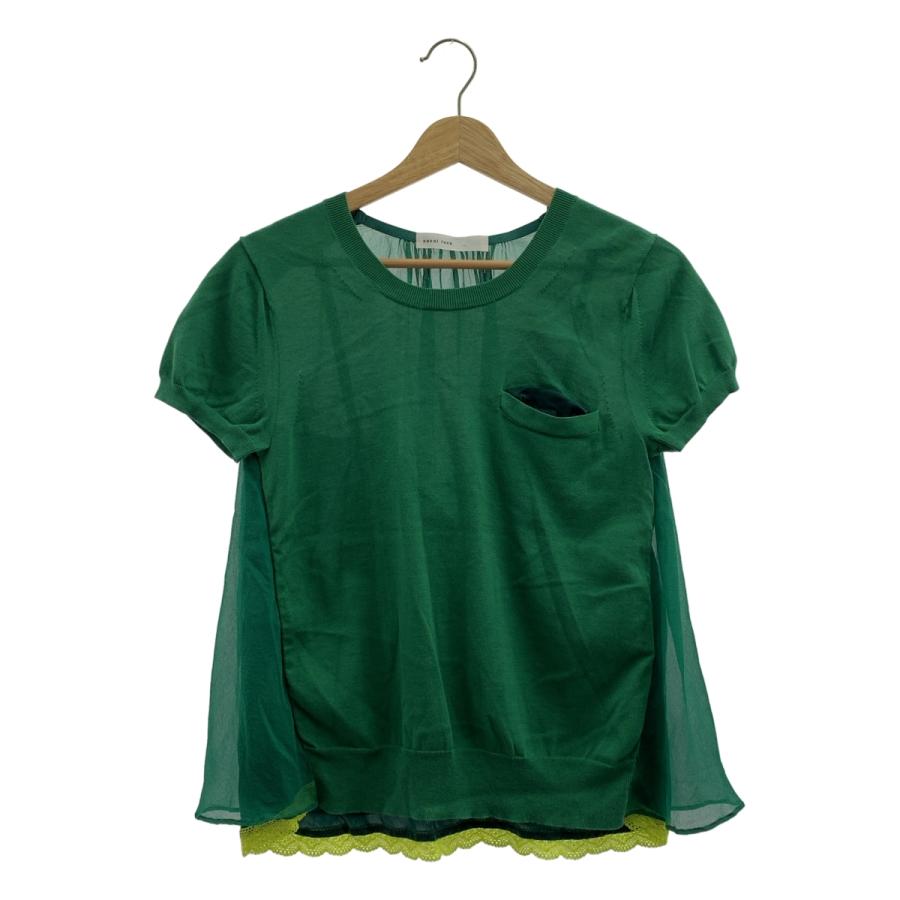 sacai luck（サカイラック） バックシフォン切替 レース レイヤード