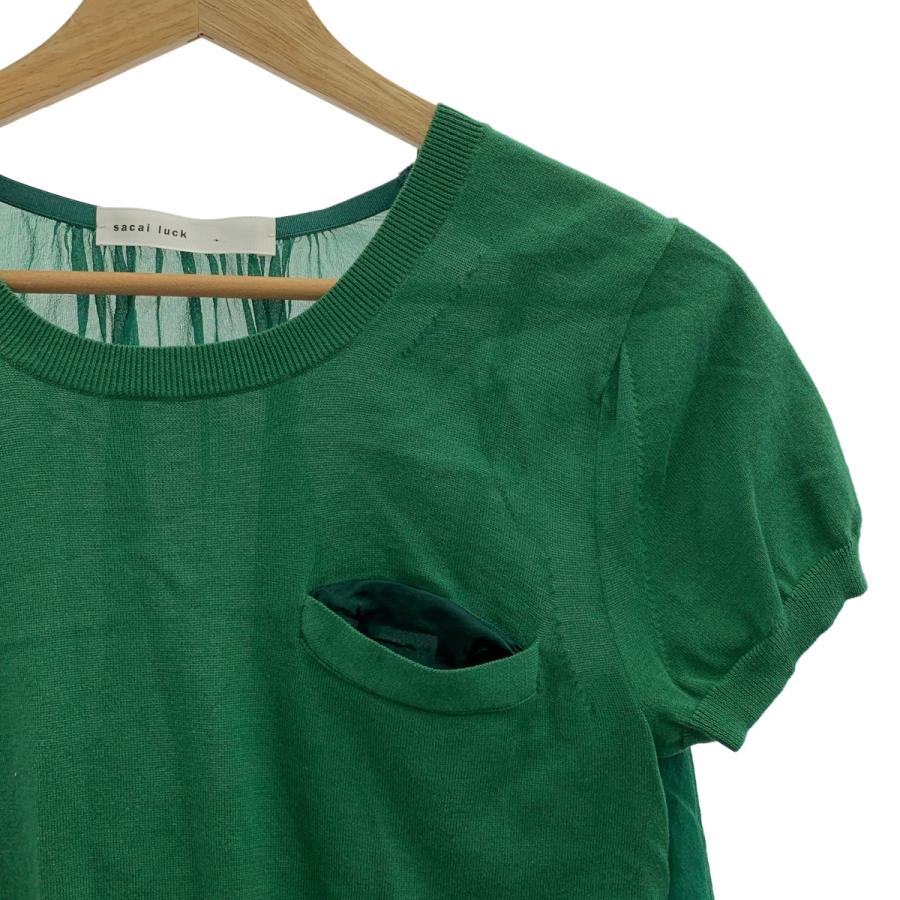 sacai luck（サカイラック） バックシフォン切替 レース レイヤード