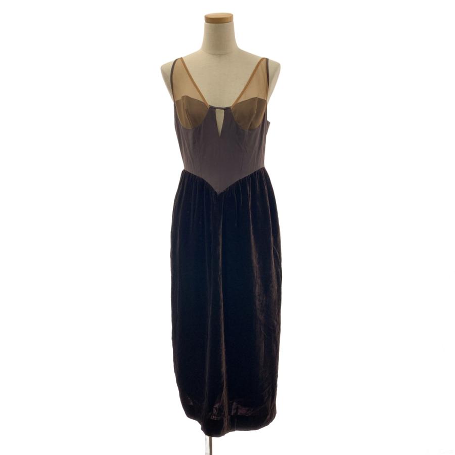 velvet skit dress 【fetico】　お値下げ今月末まで FETICO / フェティコ VELVET CAMI DRESS ロングキャミソール