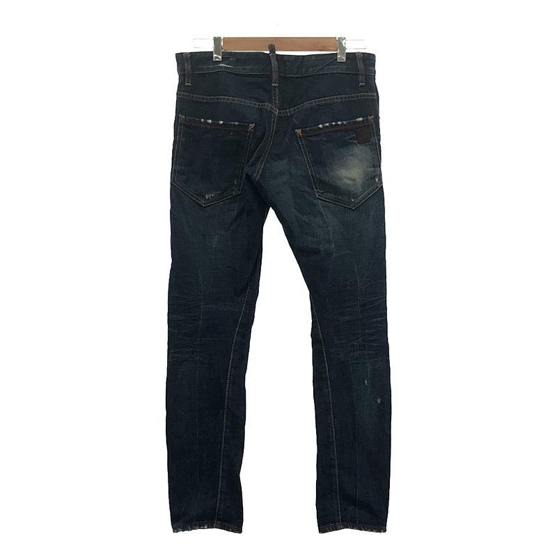 DSQUARED2 / ディースクエアード | ダメージ加工 レザーパッチ デニム 