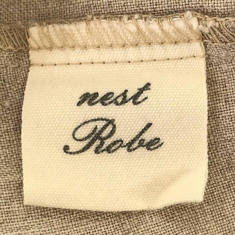 【美品】  nest robe / ネストローブ | リネン バックタック スキッパーシャツ | ベージュ | レディース｜kldclothing｜05