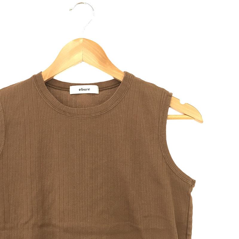 ebure / エブール | コットン リブ ノースリーブ カットソー | 38