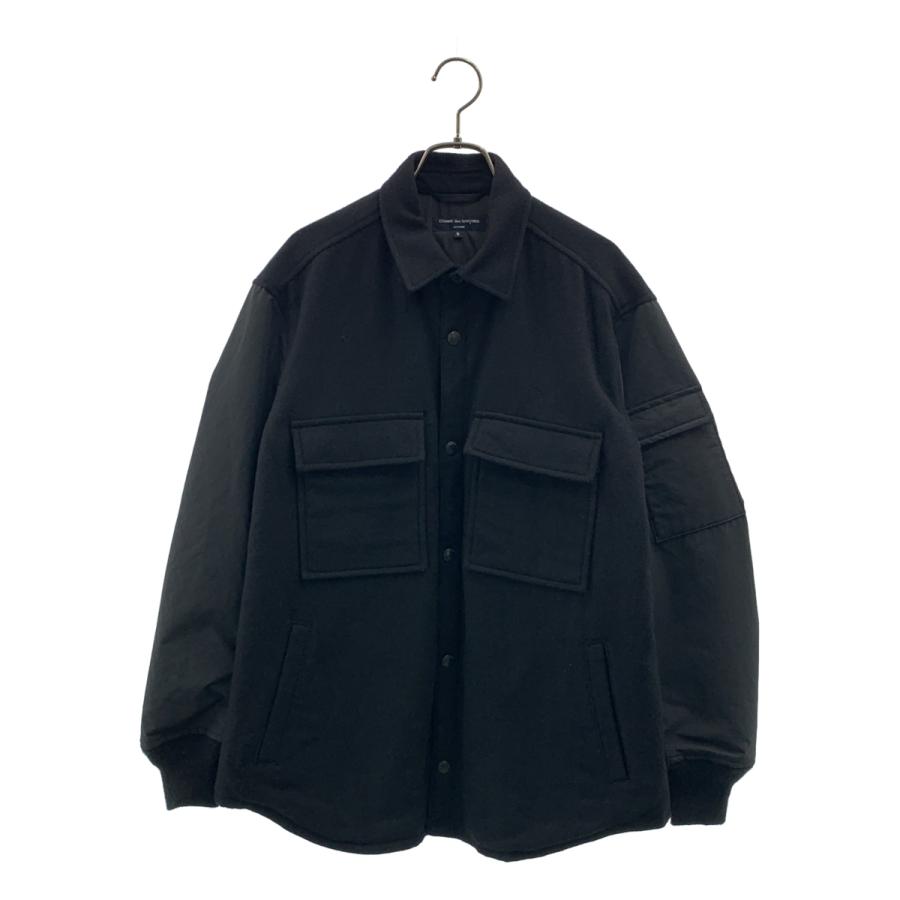 【コムデギャルソンオム】ウールナイロン切替ニットジャケット COMME des GARCONS HOMME / コムデギャルソンオム ウール ナイロン切替
