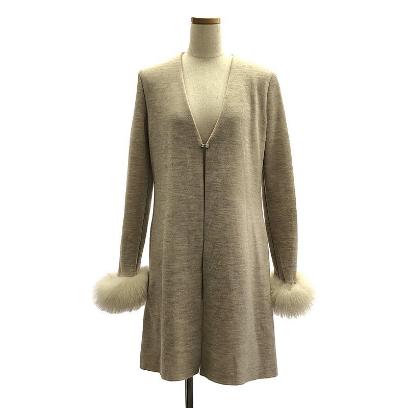 Rene / ルネ | ウール ニット カーディガン | 34 | グレージュ | レディース Rene / ルネ | ウール ニット カーディガン 34 グレージュ レディース