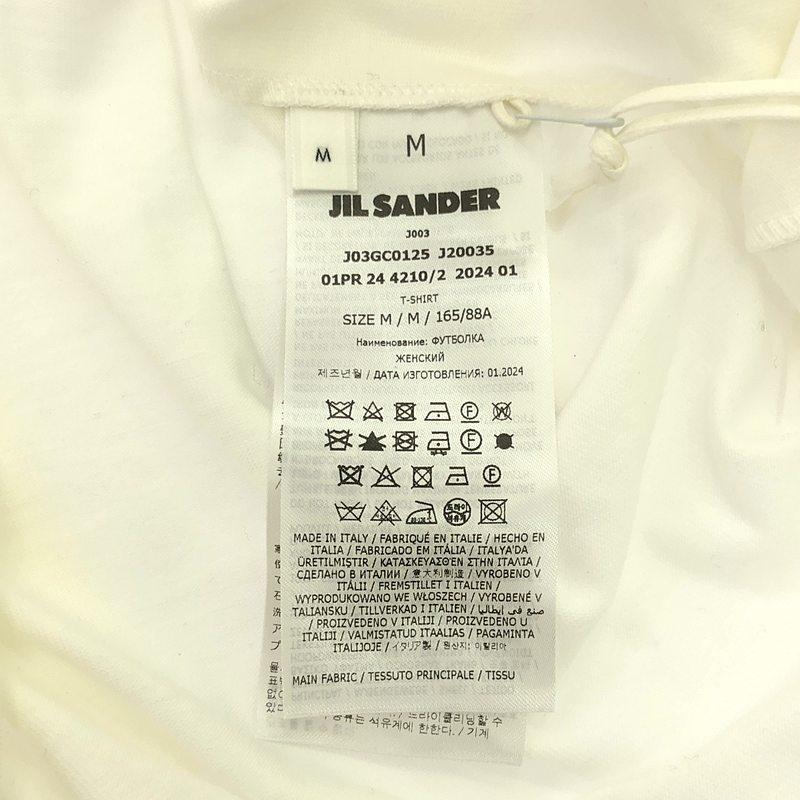 JIL SANDER - 【美品】  JIL SANDER / ジルサンダー | 2024SS | Crew Neck Sleeveless T-Shirt / コットン バックジップ プルオーバー ブラウス | M | ホワイト | レディース JIL SANDER 【美品】 / ジルサンダー | 2024SS Crew Neck
