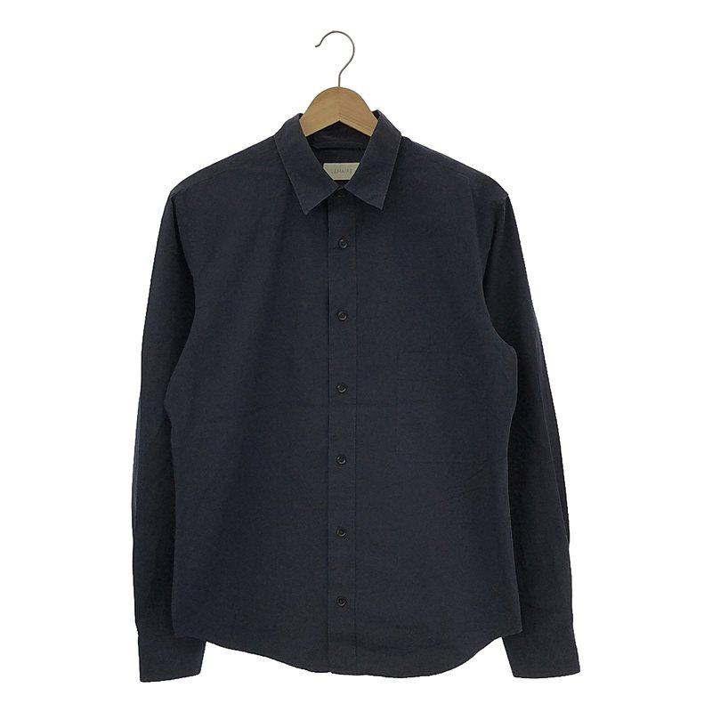 LEMAIRE / ルメール | コットン レギュラーカラーシャツ 48 ネイビー 