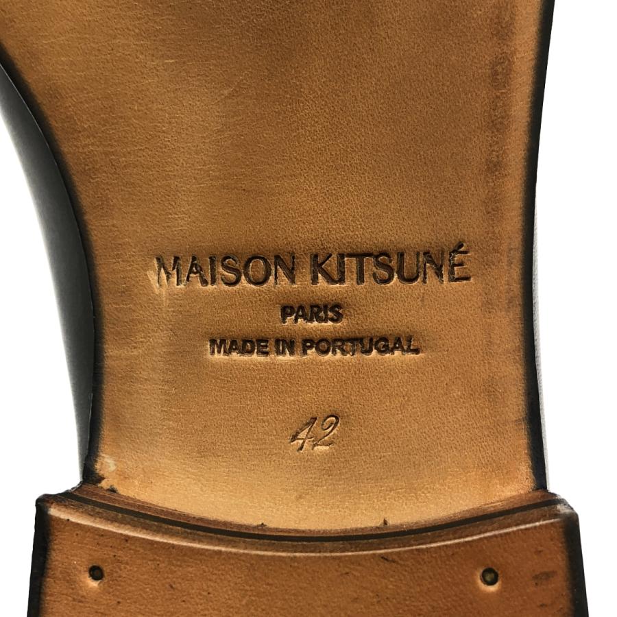 MAISON KITSUNE（メゾン キツネ） レザー スエード切替 バイカラー