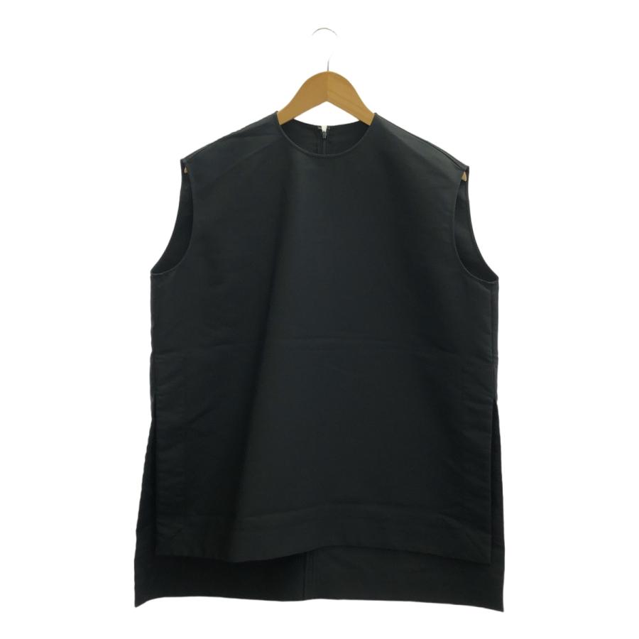 【美品】  LOHEN / ローヘン | ハイカウントダブルクロス スリーブレス ブラウス ノースリーブブラウス | F | ブラック | レディース 美品】 LOHEN / ローヘン | ハイカウントダブルクロス スリーブレス