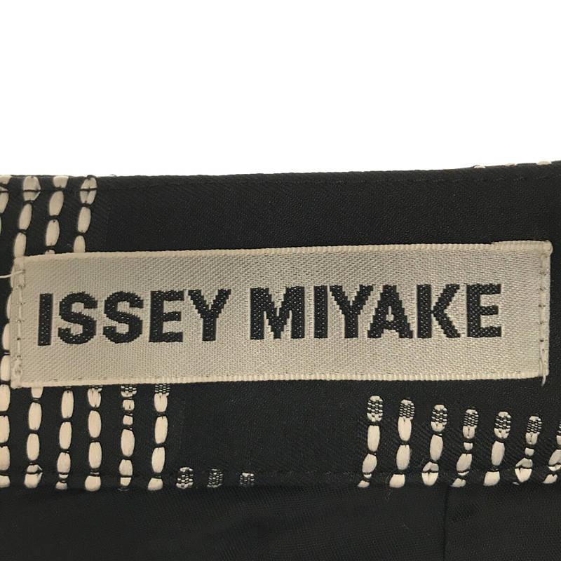 ISSEY MIYAKE / イッセイミヤケ | 変形 ジャガードスカート | 2 | ブラック｜kldclothing｜06