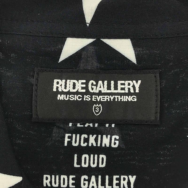 【新品】  RUDE GALLERY / ルードギャラリー | TARMAN OPEN COLLAR SHIRT / レーヨン オープンカラーシャツ | 3 | black | メンズ｜kldclothing｜05