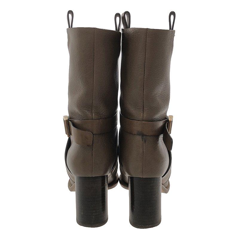 Chloe/クロエ ロングブーツ　Vibram ヒール バックル スタッズ Chloe/クロエ ロングブーツ Vibram ヒール バックル スタッズ 【公式通販】