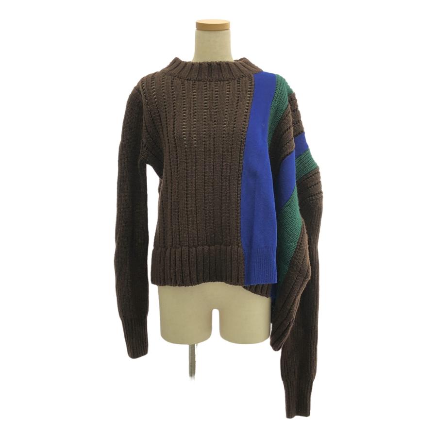 sacai / サカイ | ウール アシンメトリー ローゲージ ニット プル  