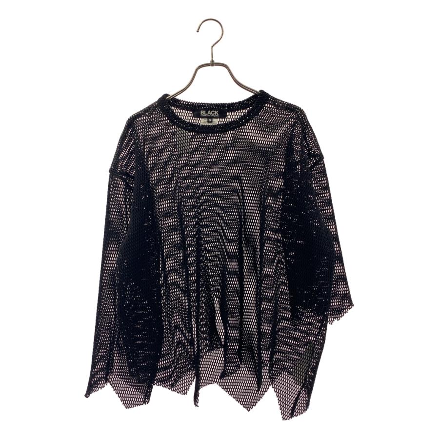 ブラックコムデギャルソン 変形メッシュ カットオフ カットソー S ブラック BLACK COMME des GARCONS / ブラックコムデギャルソン 変形 メッシュ T