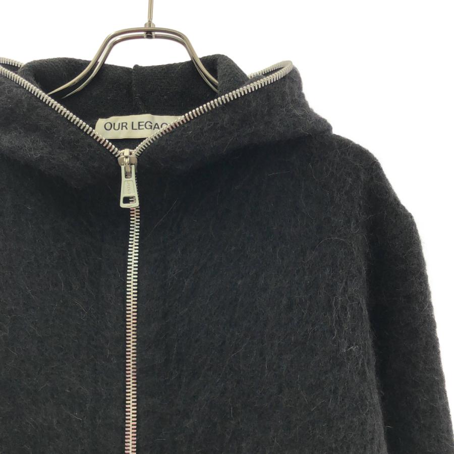 OUR LEGACY / アワーレガシー | FULL ZIP HOOD アルパカ混 フーディ パーカ | 44 | ブラック | メンズ OUR LEGACY / アワーレガシー FULL ZIP HOOD アルパカ混 フーディ