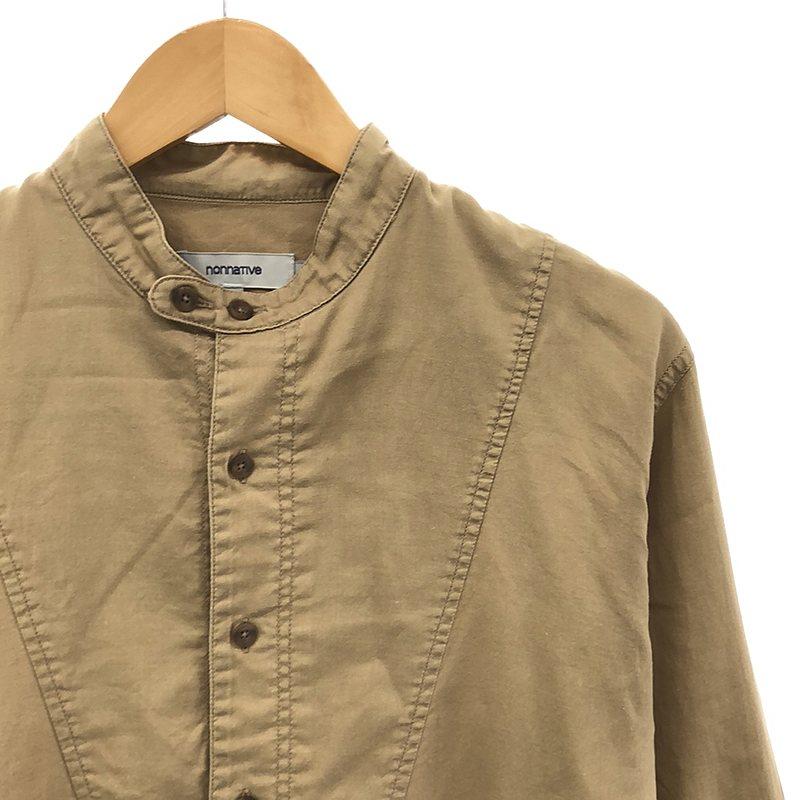 nonnative / ノンネイティブ | WANDERER SHIRT コットン シルク バンドカラー プルオーバーシャツ | 1 | ベージュ | メンズ｜kldclothing｜02