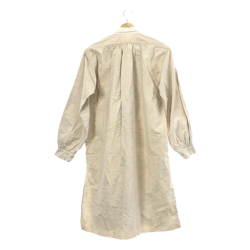VINTAGE / ヴィンテージ古着 | 1900年代初頭 アンティーク French Linen Shirt フランス リネン 刺繍 ロングシャツ スモック | 生成り｜kldclothing｜04