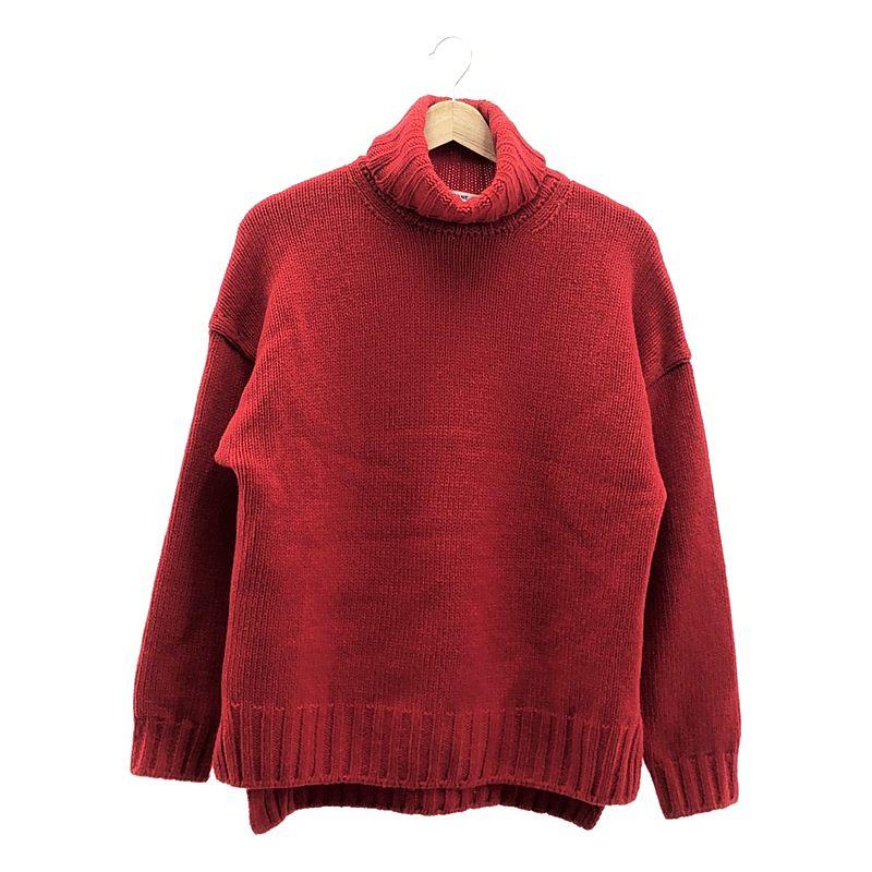 スローン SLOANE 3G ジーロンラム×カシミヤ ドロップショルダー ニット プルオーバー セーター 長袖 タートルネック 1 茶 SLOANE / スローン | 3Gジーロンラム×カシミヤドロップ