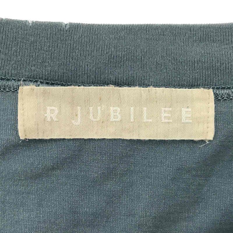R JUBILEE / アールジュビリー | Roll UP Over Tee / ダメージ加工 ロールアップ オーバーTシャツ | F | ブルー | レディース｜kldclothing｜05