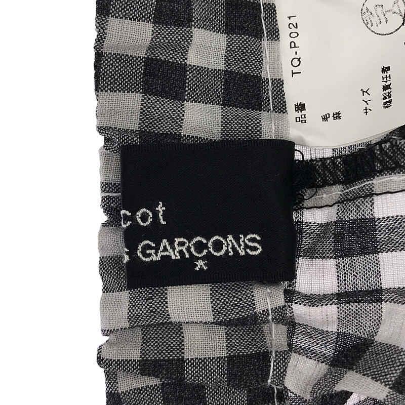 tricot COMME des GARCONS / トリココムデギャルソン | 2016SS | ウール リネン ギンガムチェック イージーパンツ | グレー/ホワイト｜kldclothing｜06