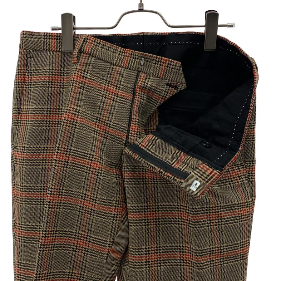 【美品】  DRIES VAN NOTEN / ドリスヴァンノッテン | ウール混 グレンチェック スラックス | 50 | ブラウン | メンズ DRIES VAN NOTEN（ドリス ヴァン ノッテン） ウール混 グレンチェック