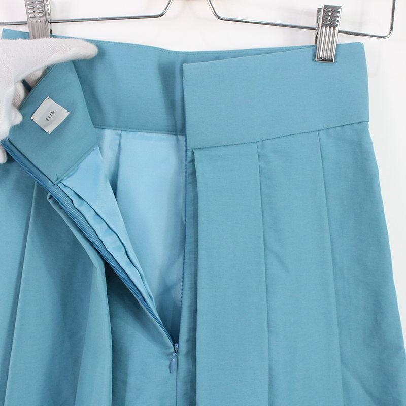 ELIN 【美品】 / エリン | ロング フレアスカート 36 ブルー : KLD  