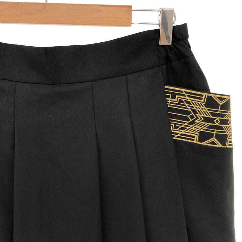 SISE / シセ | ウール カシミヤ 刺繍 レイヤード メンズスカート | 1 | ブラック | メンズ｜kldclothing｜02