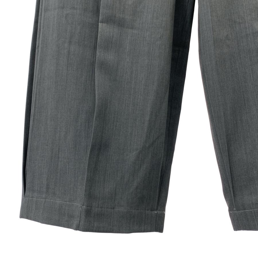 STERNBERG / スタンバーグ ウールギャバ ワイド プリーツパンツ