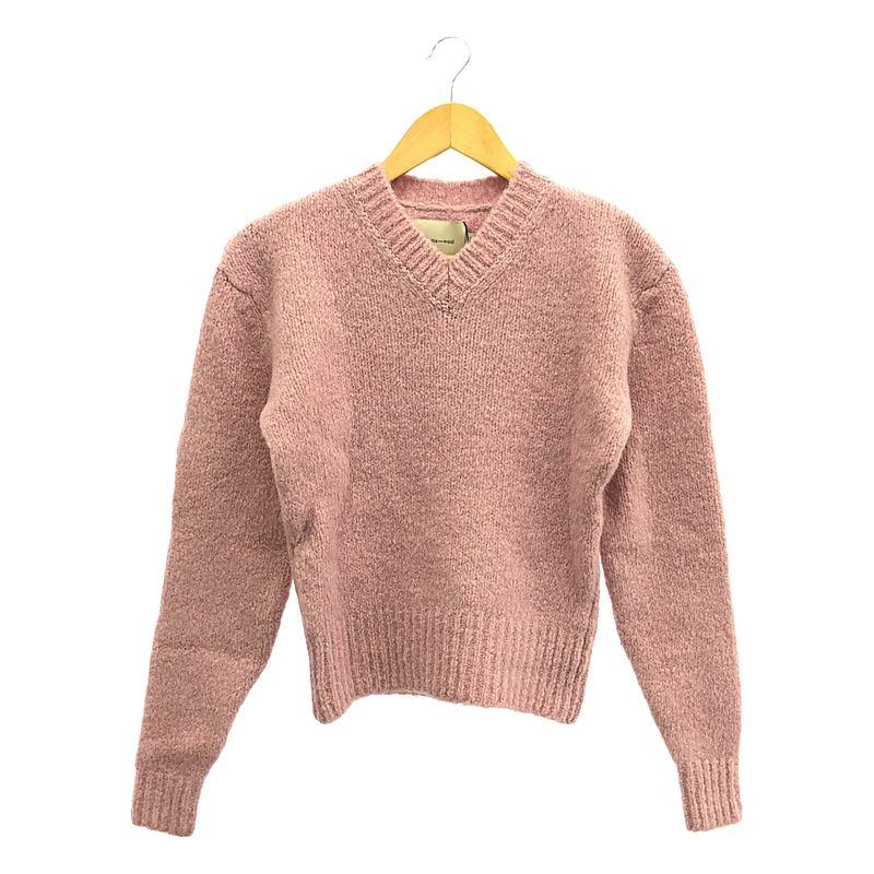 paloma wool 刺繍ピンクVネックニットセーター 美品】 Paloma Wool / パロマウール | 2023AW BABY V-NECK SWEATER V