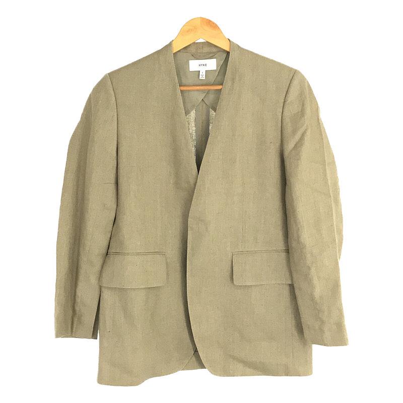 美品】 HYKE / ハイク | 2022SS | LINEN BLAZER リネン ノーカラー