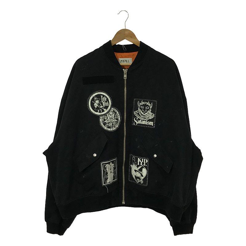 美品】 KIDILL / キディル | PATCH MA-1 JACKET ジャケット F ブラック 