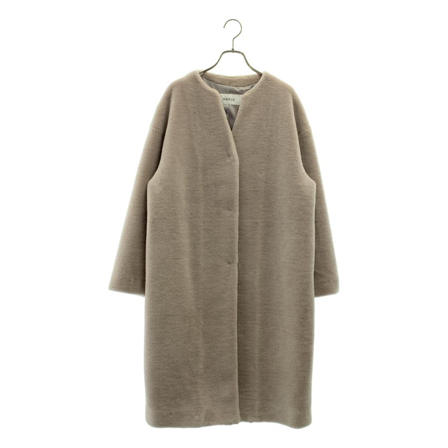 SOEJU / ソージュ ウール ボア ノーカラーコート : KLD ヤフー