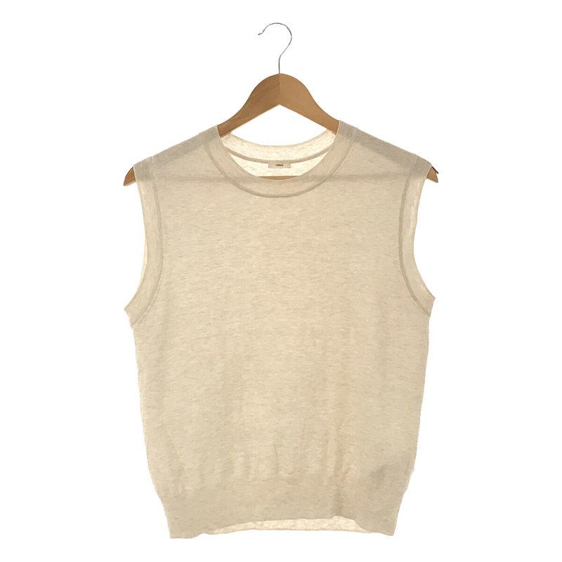 IENA / イエナ | 2021SS | コットン 麻 ノースリーブ プルオーバー