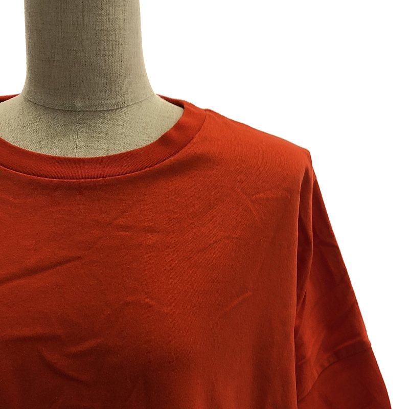 ENFOLD / エンフォルド | 2023SS | WAVE−HEM T−SHIRT / ウェーブ カットソー Tシャツ | 38 | オレンジ | レディース ENFOLD / エンフォルド | 2023SS WAVE−HEM T−SHIRT ウェーブ